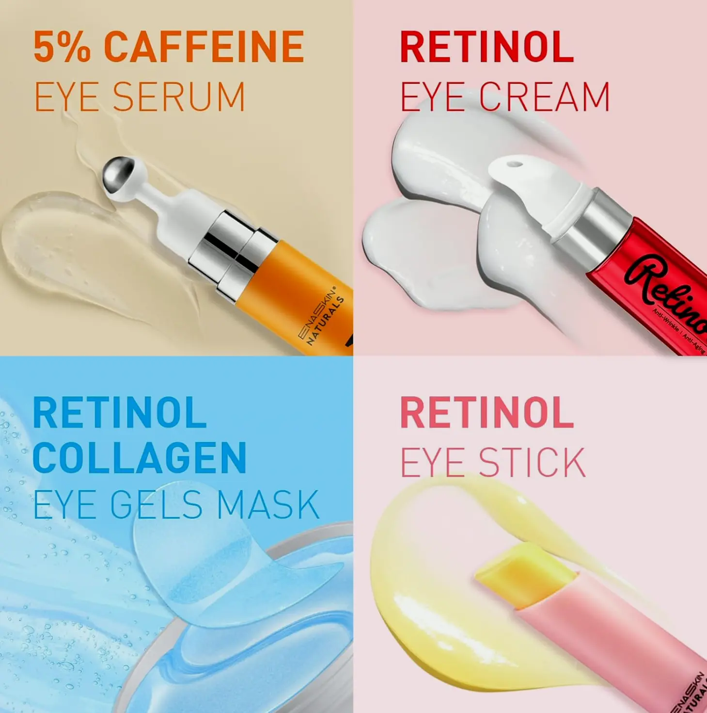 Caffeine Under Eye Treatment with Enhanced Blend 5% Caffeine-Infused and , Niacinamide, Vitamin E