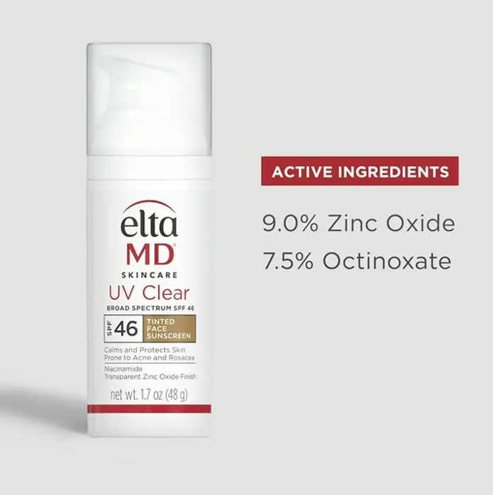 Elta MD UV Clear Tint Face Sunblock, Oil-Free Sun Protection 1.7 oz