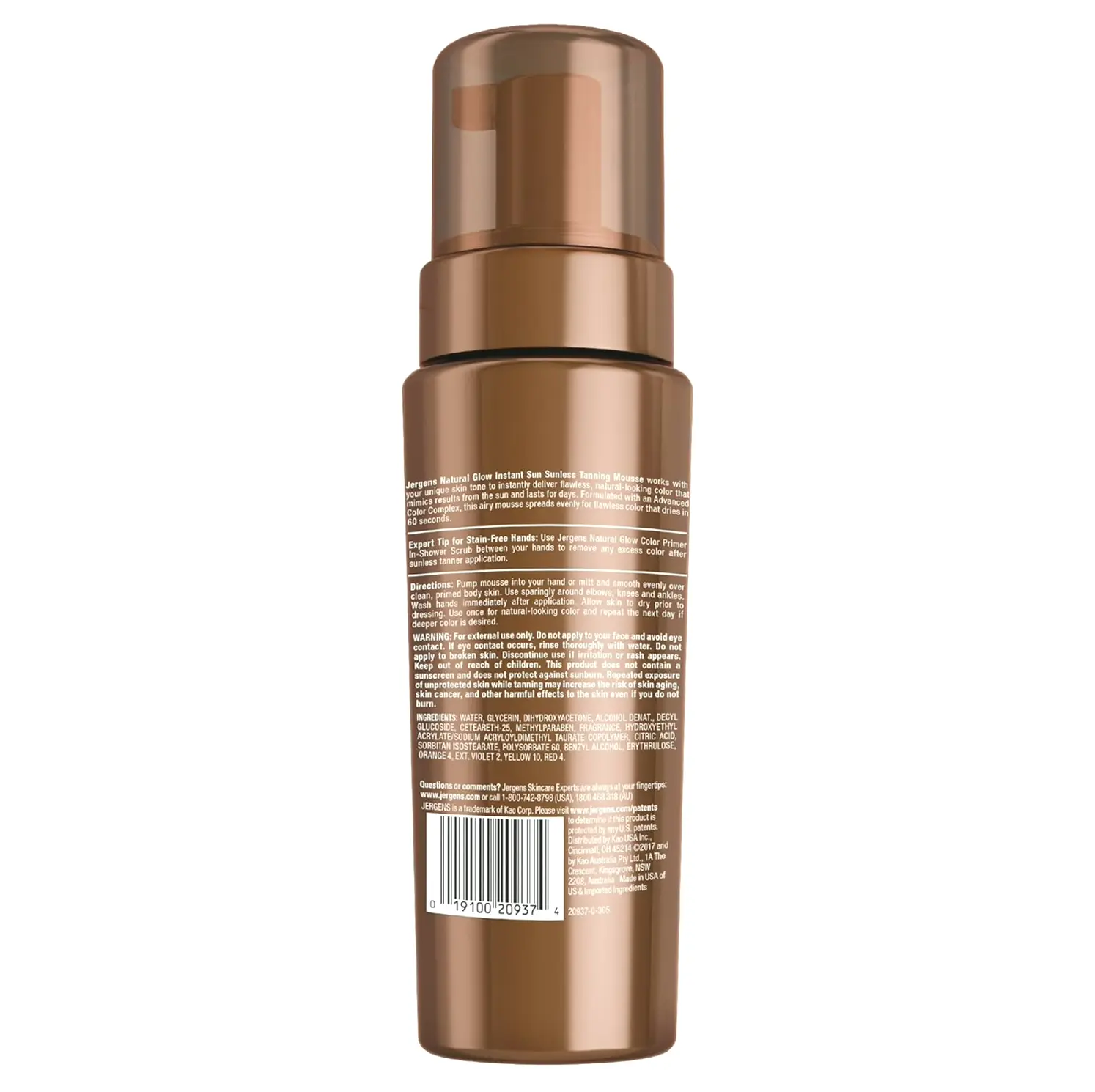 Instant Sun Skin Mousse, Auto Tanner for Subtle Glow, 6 Oz
