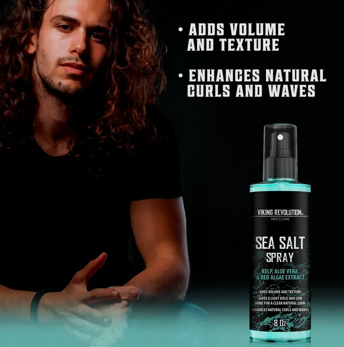 Norse Retort Oceanic Salt Mist for Hair Men - Kelp, Aloe Vera & Algae 8 oz
