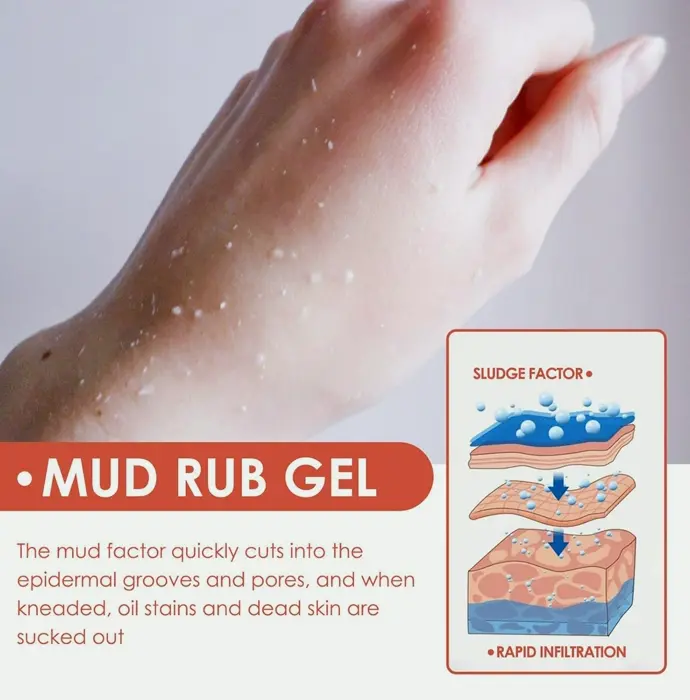 Mud Scrub Cream Exfoliating Skin Cleanser (Peach/1PC/350ML)