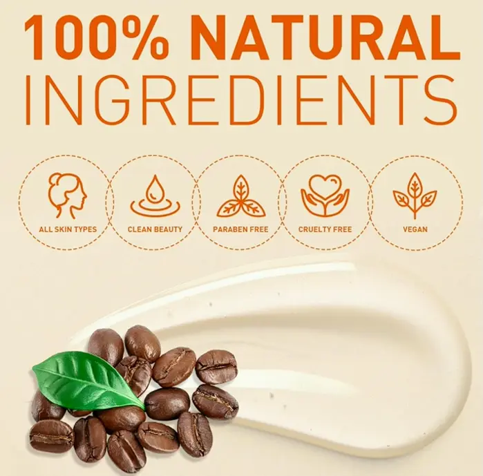 Caffeine Under Eye Treatment with Enhanced Blend 5% Caffeine-Infused and , Niacinamide, Vitamin E