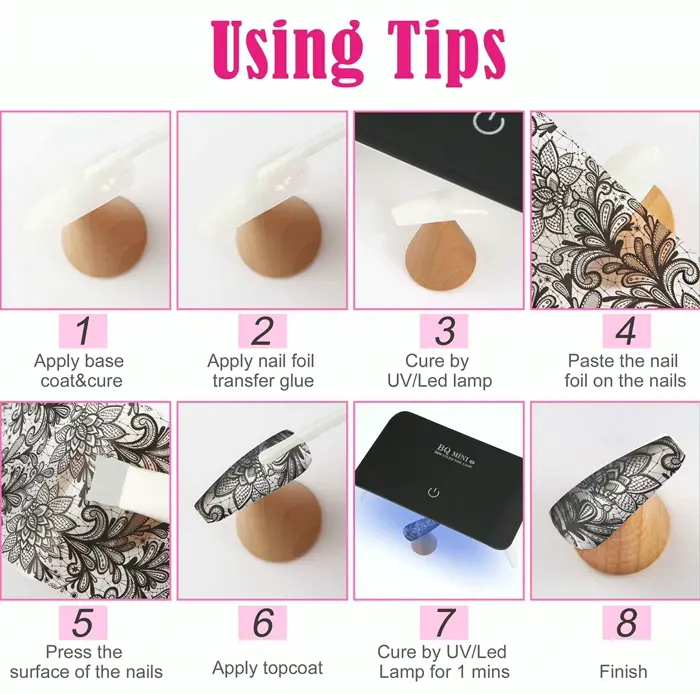 300 Sheets Nail Art Foil Transfer Sticker Kit