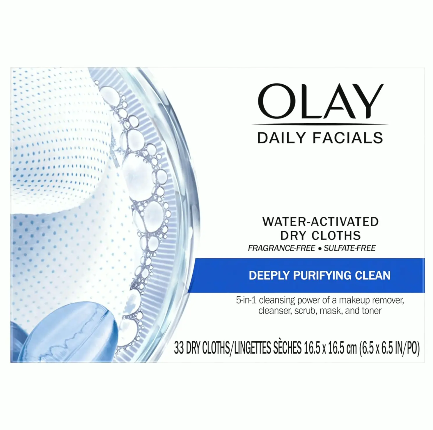 OLAY 5-in-1 Cleansing Wipes | Makeup Remover and Face Exfoliate