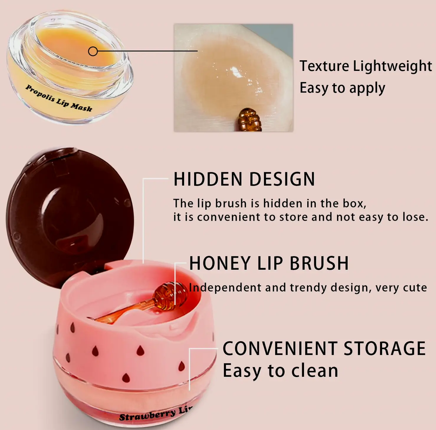 Sweet Lip Balm Mask Set: Honey & Strawberry