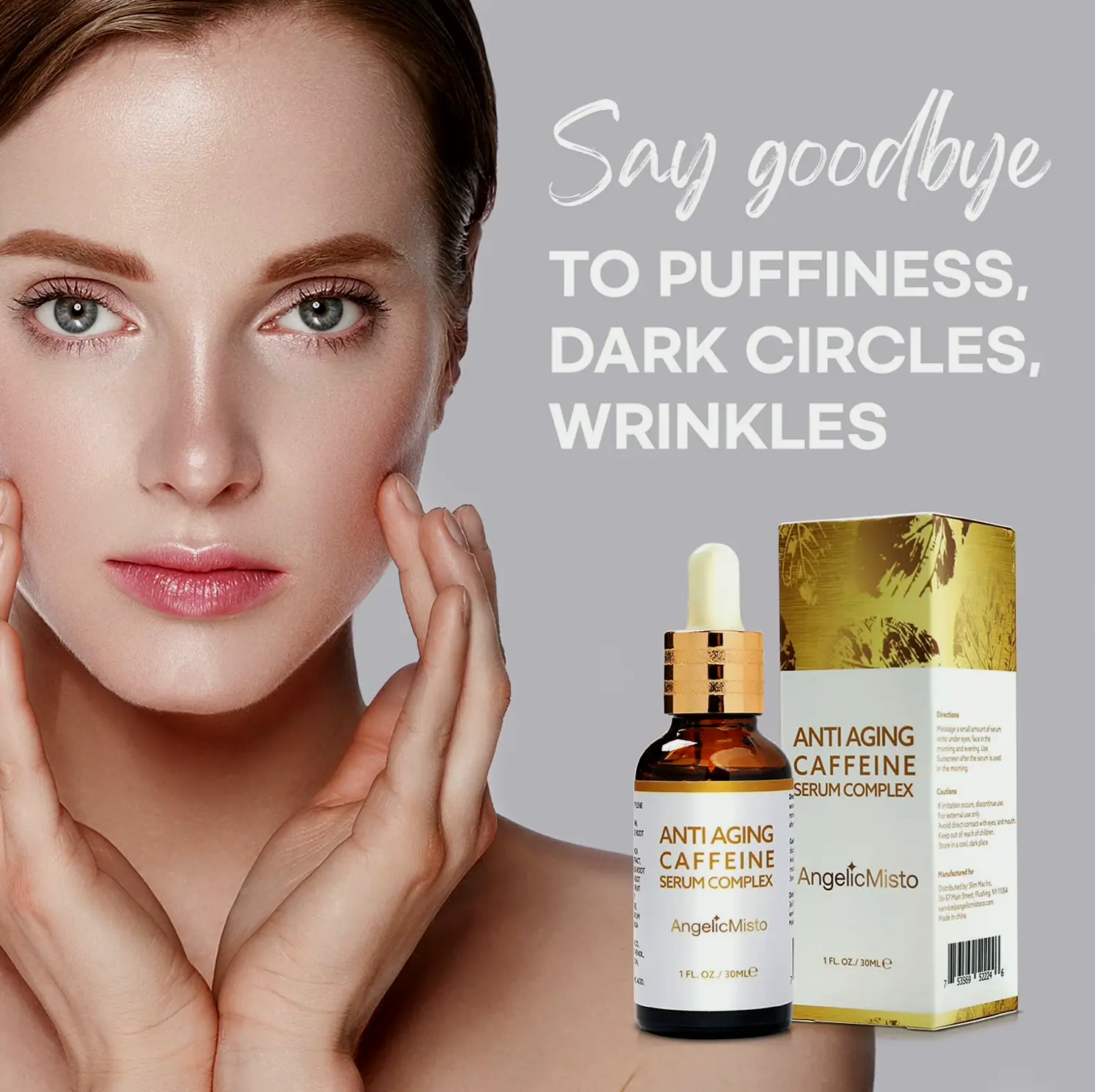 HeavenlyMist Caffeine Eye Cream for Shadowy Rings and Puffiness – 1oz