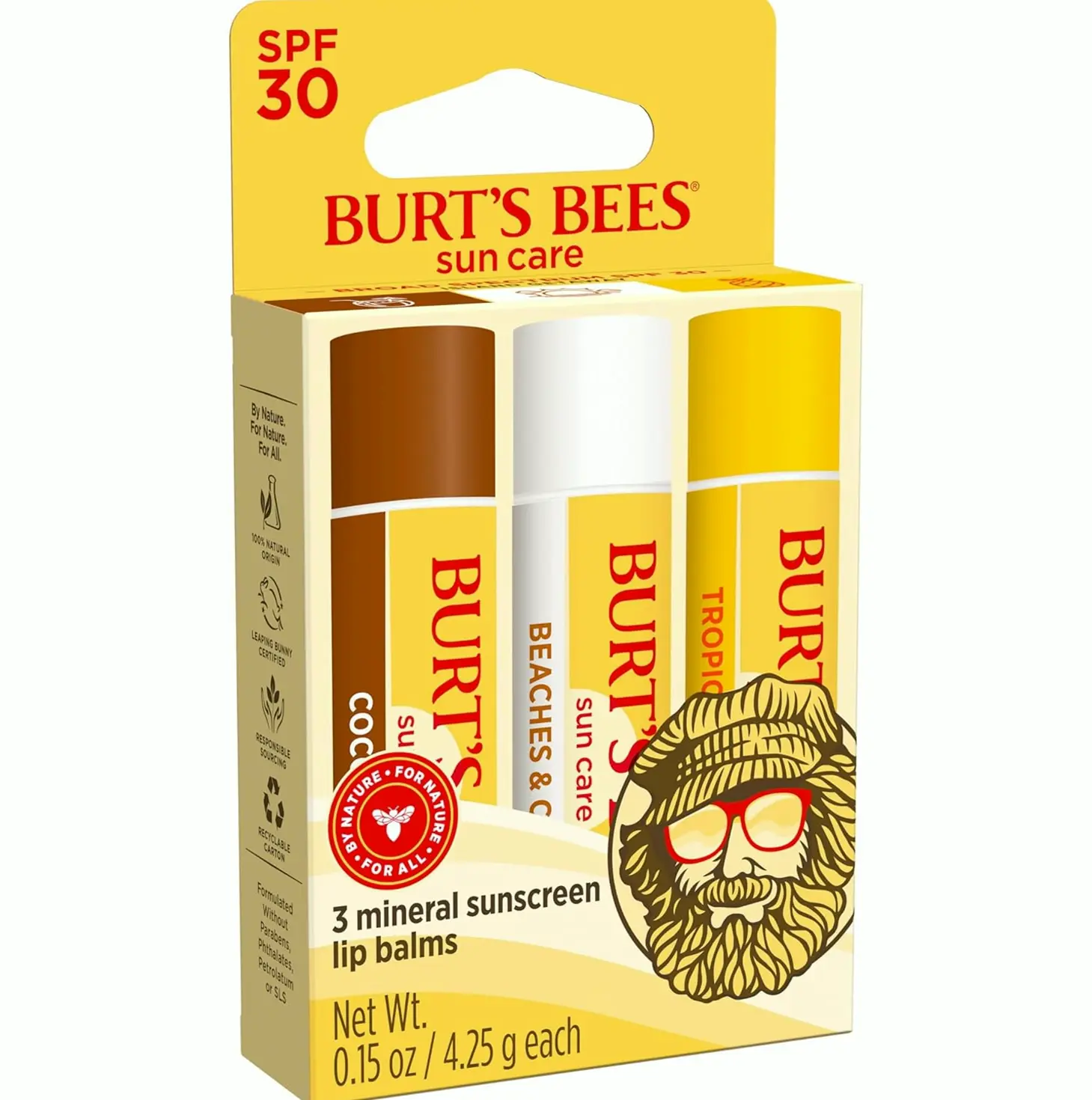 Burt’s SPF 30 Lip Treatment, 3-Pack