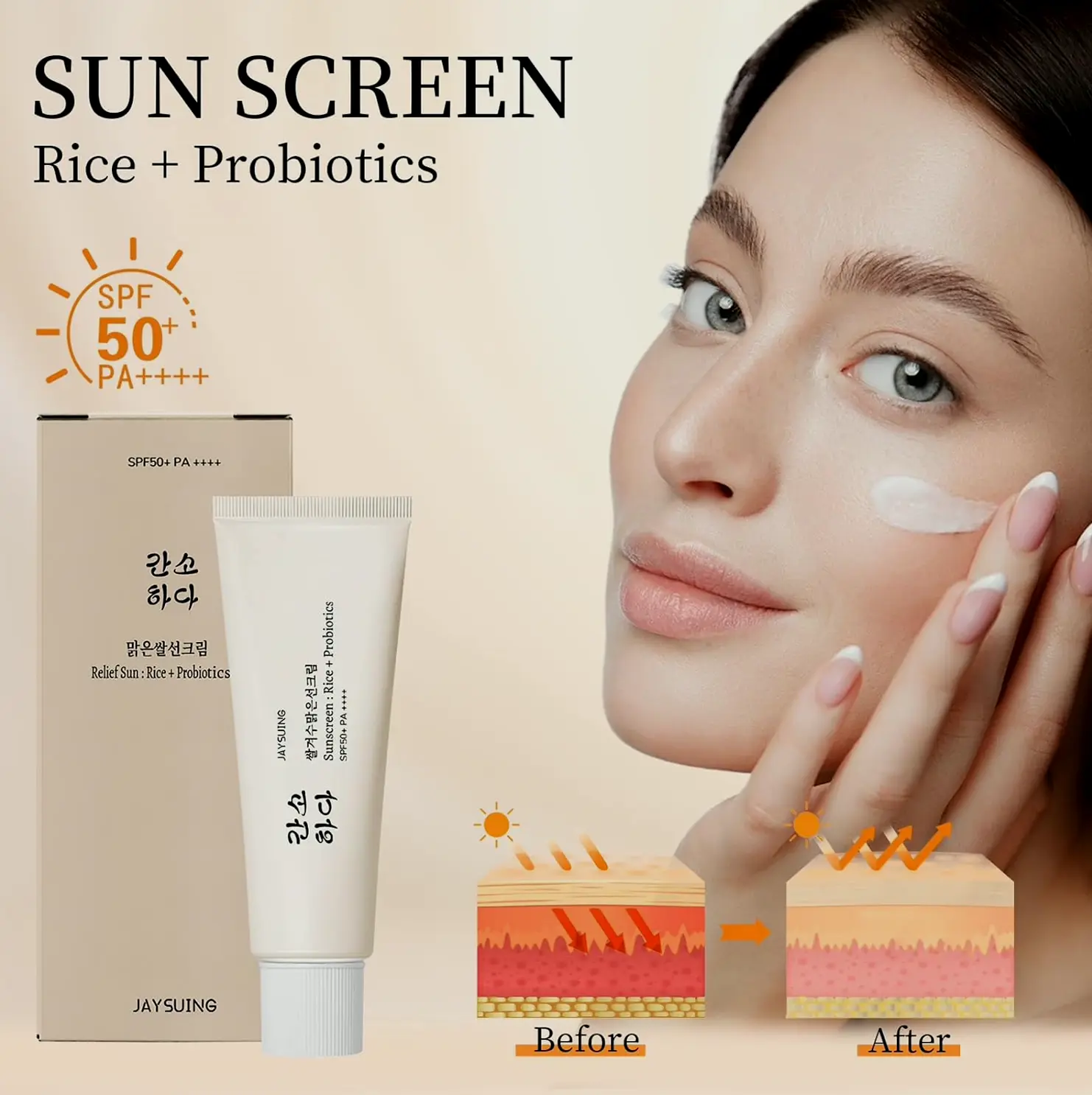 Relief Sun Sunblock Asian Skin Care Solution SPF50+ 50ml