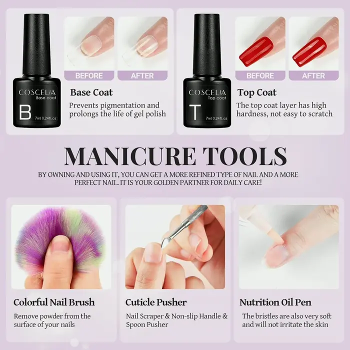 Nail Gel Kit with UV Lamp