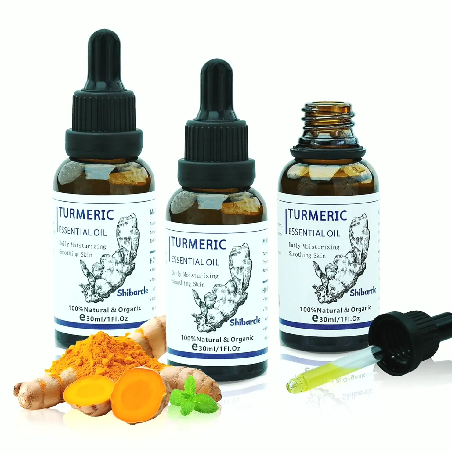 Triple-Pack Curcumin Facial Serum and Vitamin C