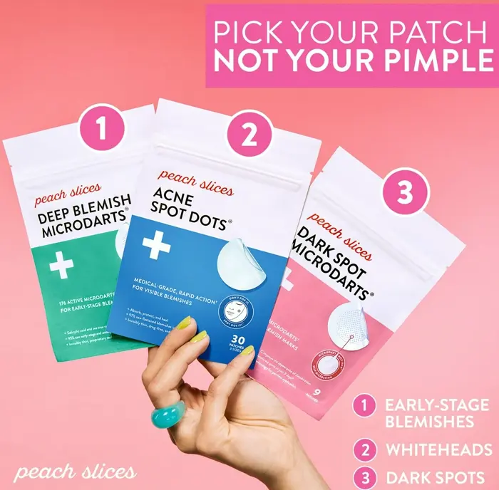 Peach Slices Acne Spot Dots: Hydro Patch Patches (Vegan)