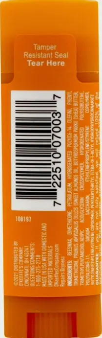 O'Keeffe's Unscented Lip Balm Stick (Single Pack Unit)