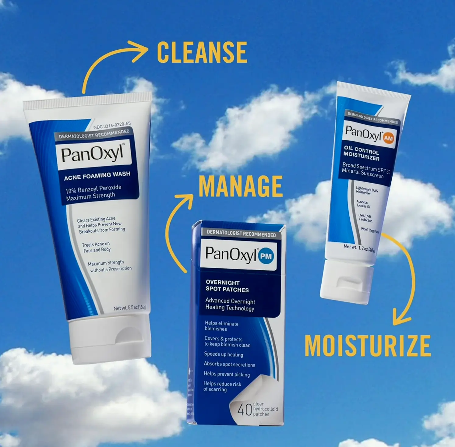 PanOxyl's Pimple Cleanser BP 10% Strength, 5.5 Oz