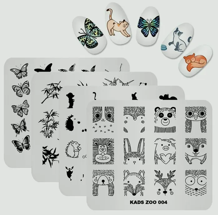 Adorable Animal Series Nail Stamping Plate Decoration Tool