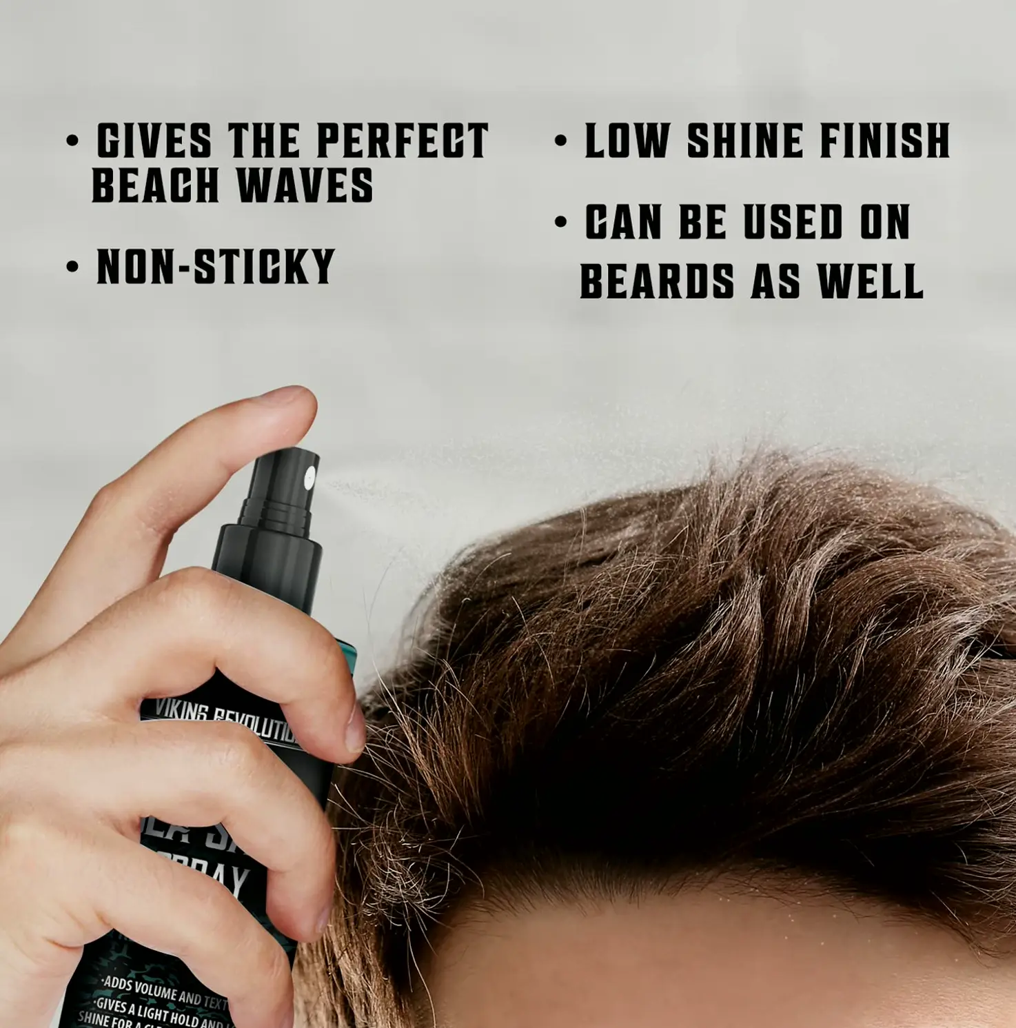 Norse Retort Oceanic Salt Mist for Hair Men - Kelp, Aloe Vera & Algae 8 oz