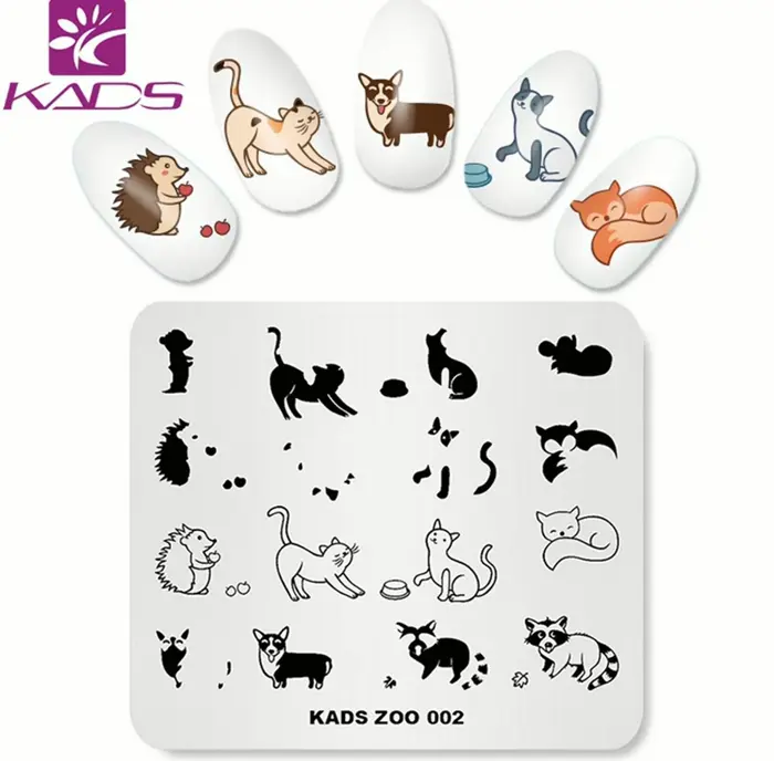 Adorable Animal Series Nail Stamping Plate Decoration Tool