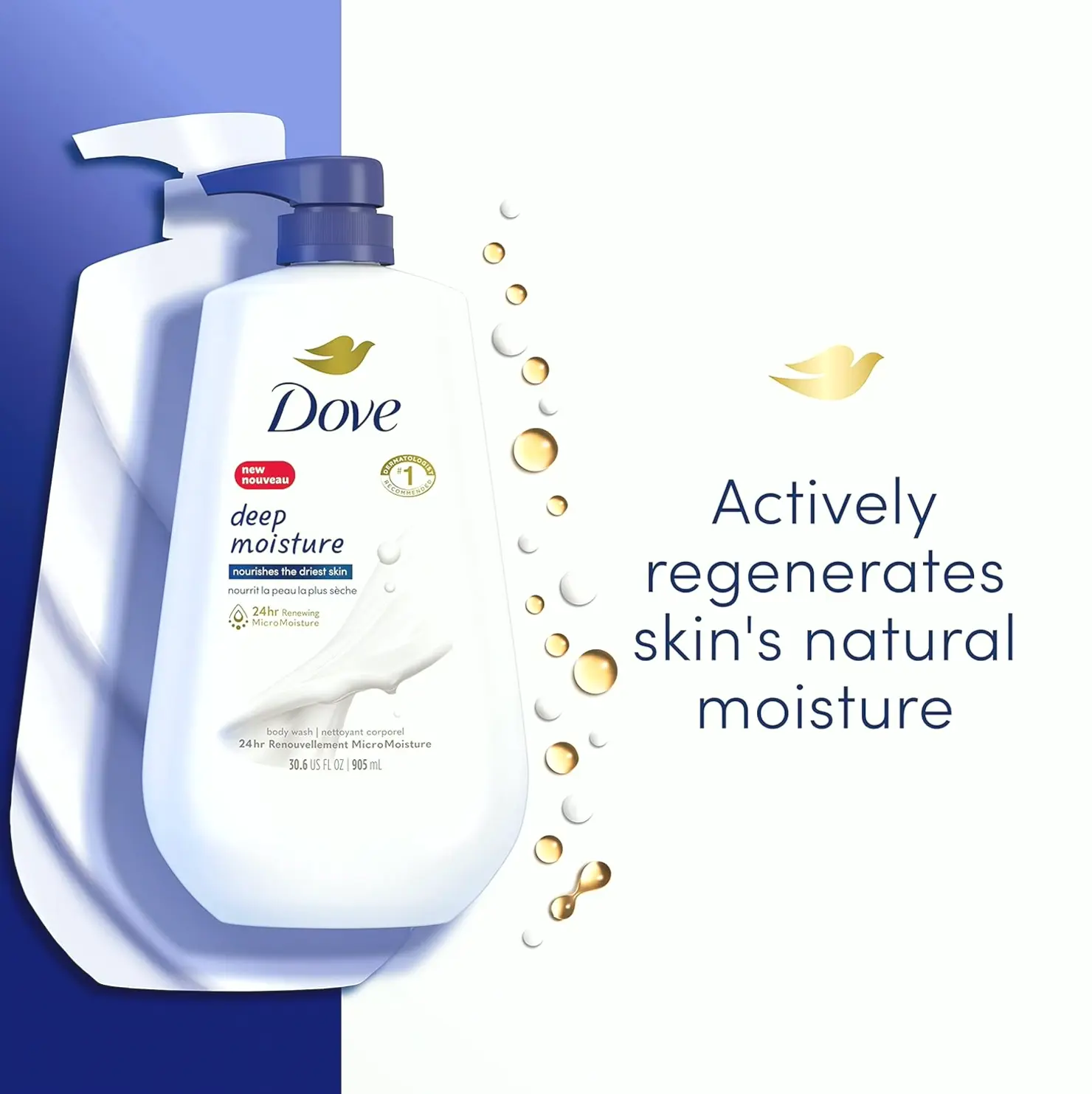 Dove's Deep Moisture Cleanser using Dispenser - 30 oz