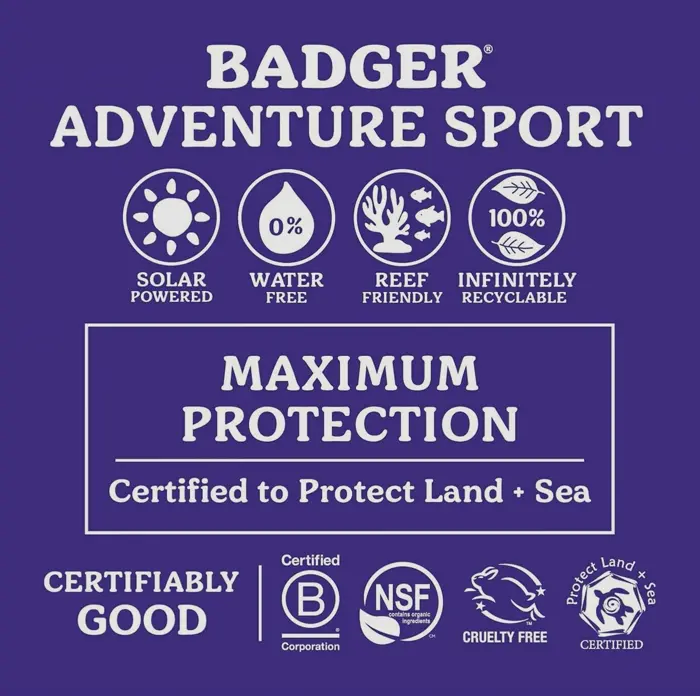Badger Natural Sunblock SPF Fifty Zinc Organic 2.9 fl oz