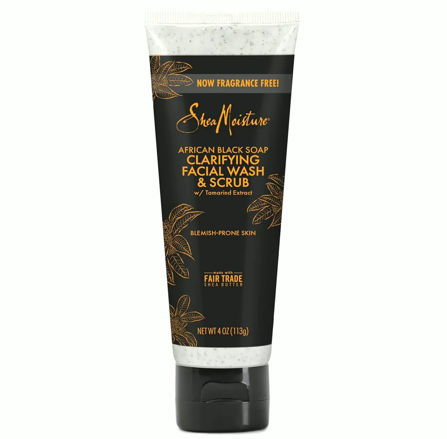 Shea African Black Soap Facial Scrub 4 oz to Blemish-Free Skin