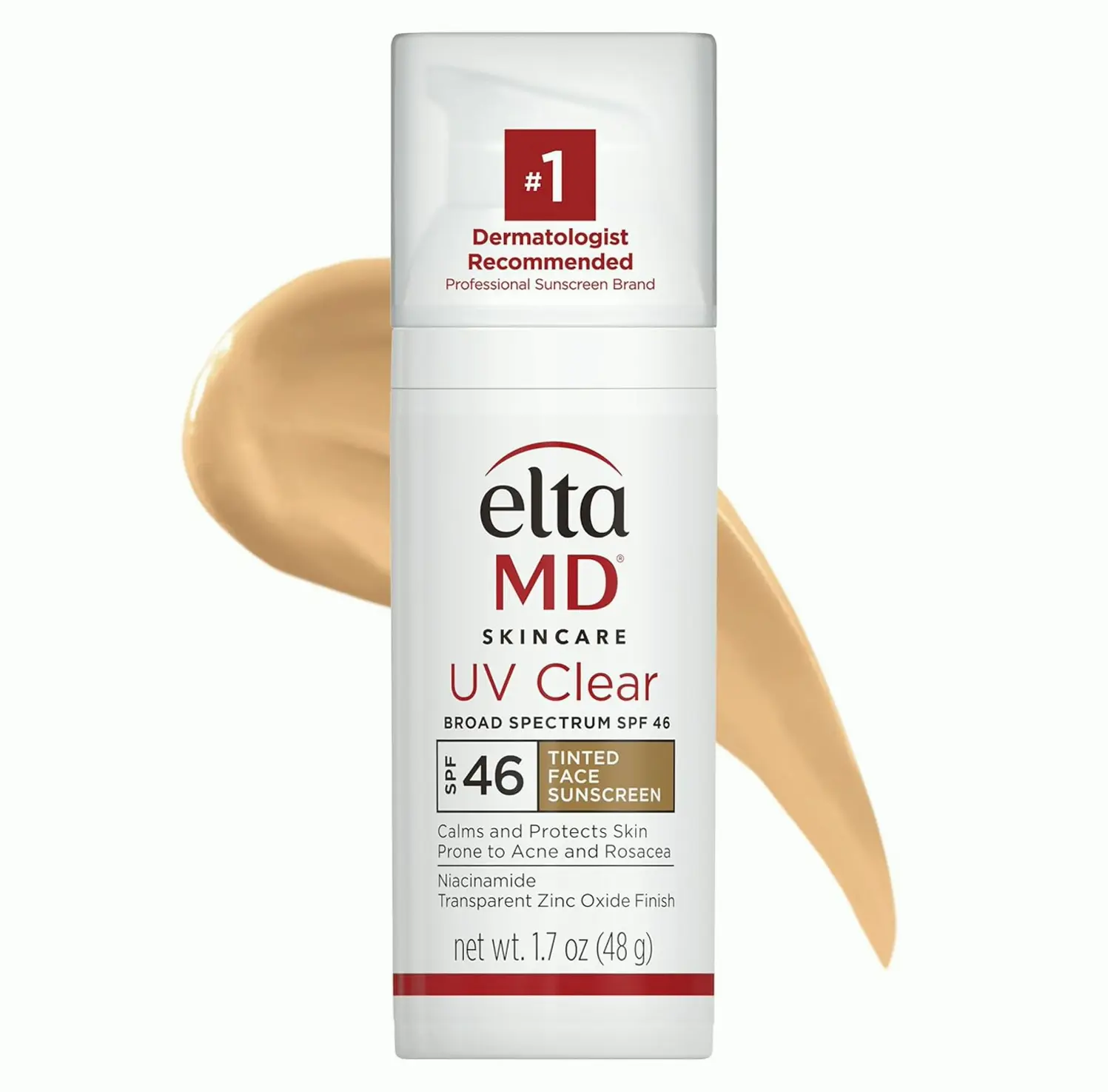 Elta MD UV Clear Tint Face Sunblock, Oil-Free Sun Protection 1.7 oz