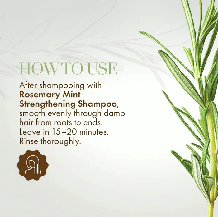 Mielle Organics Rosemary Mint Fortifying Hair Masque, Oil & Biotin Deep Treatment, Repair Dry & Damaged Hair, 12 oz