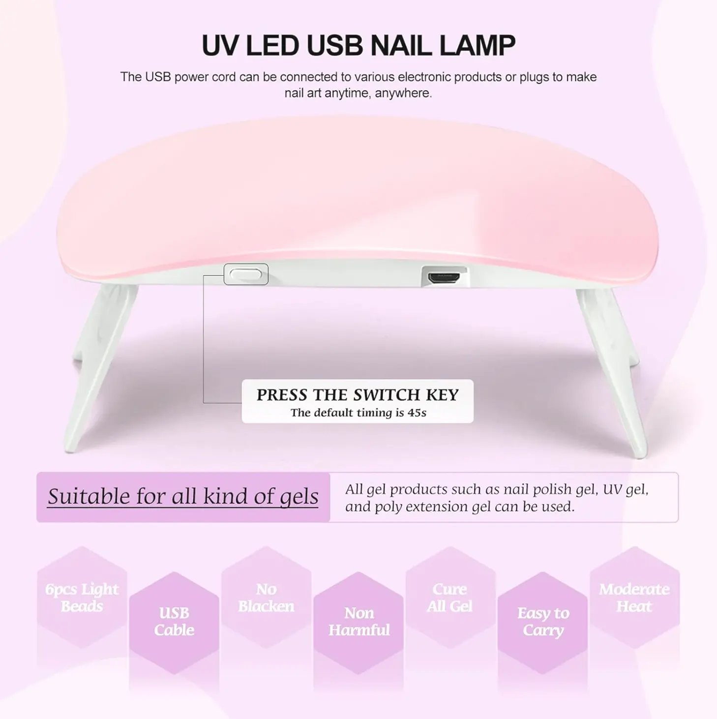 Nail Gel Kit with UV Lamp