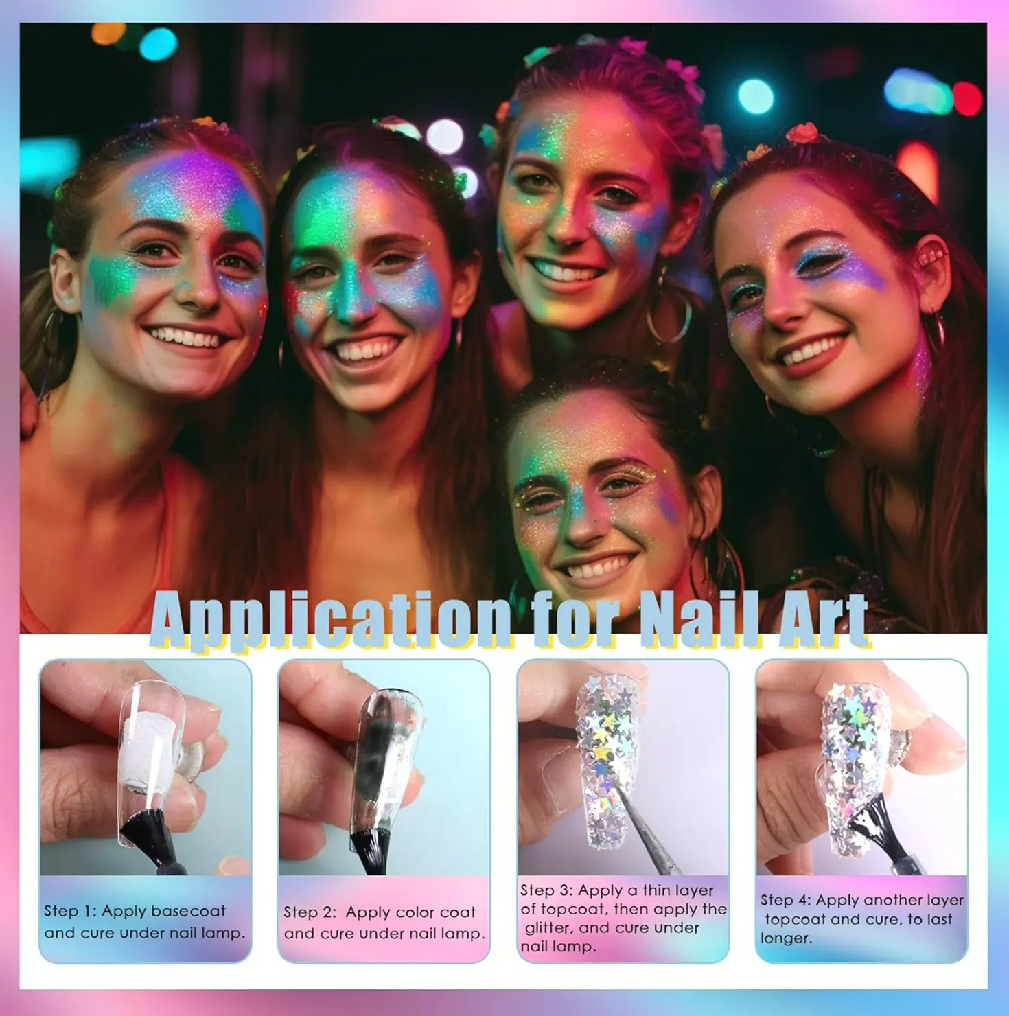 Laza's Holographic Micro-Star Nail Art Sequins
