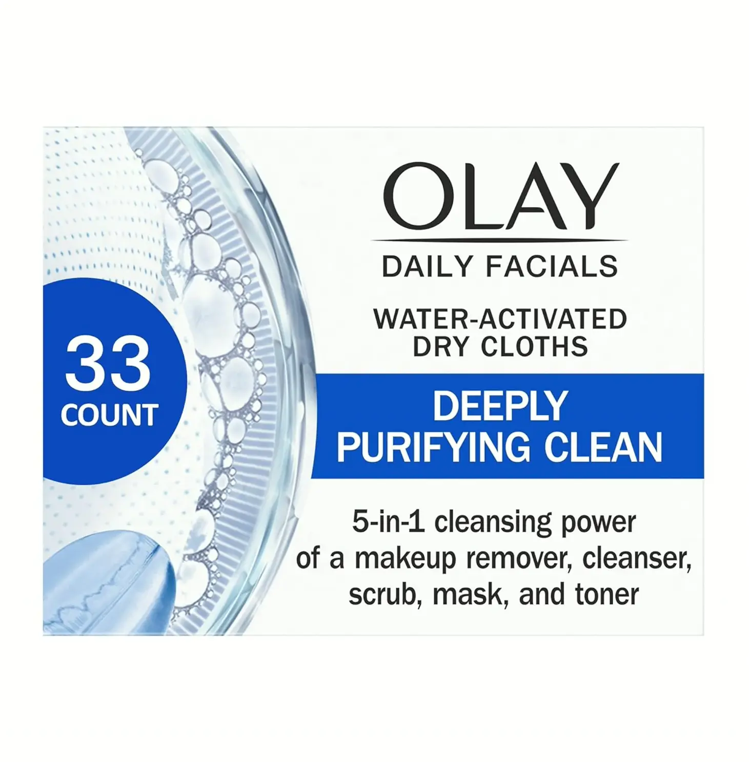 OLAY 5-in-1 Cleansing Wipes | Makeup Remover and Face Exfoliate
