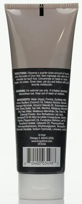 Charcoal Foot Scrub 8 Fl Oz - Dr. FootFeet Treatment